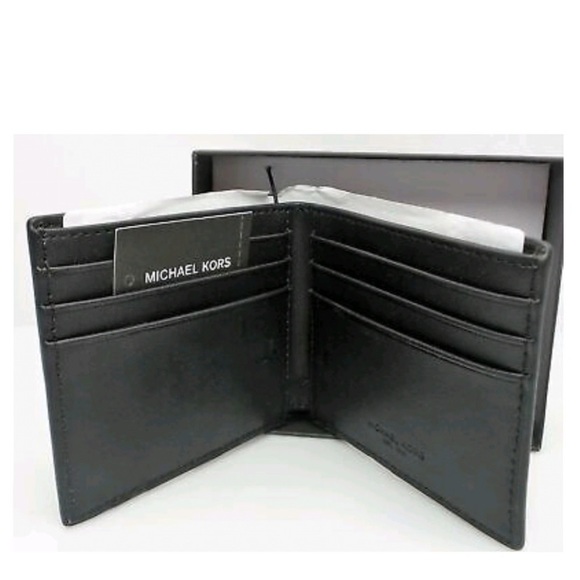 NEW authentic MK leather billfold wallet brown - Picture 3 of 4